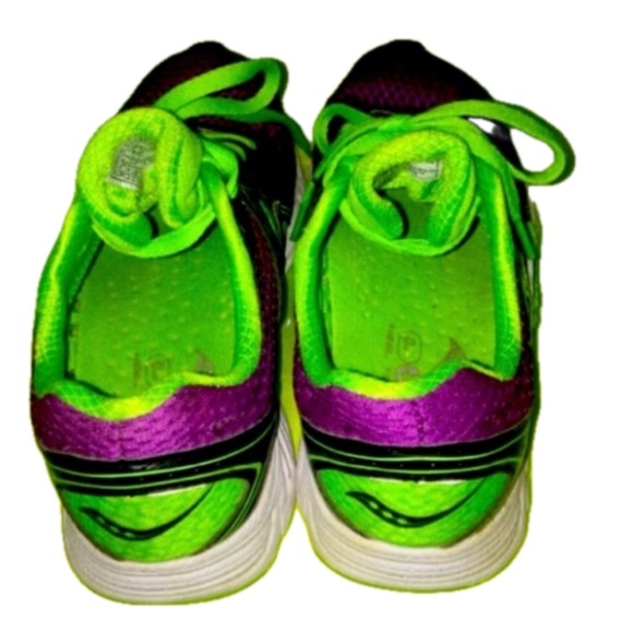 SAUCONY FASTWITCH WOMENS RUNNERS/SNEAKERS SZ 6.5 LIME PURPLE WHITE - Picture 3 of 9